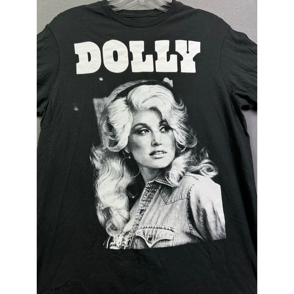 Dolly Parton Graphic T-Shirt Men Medium Black Mad Engine Portrait Country Music